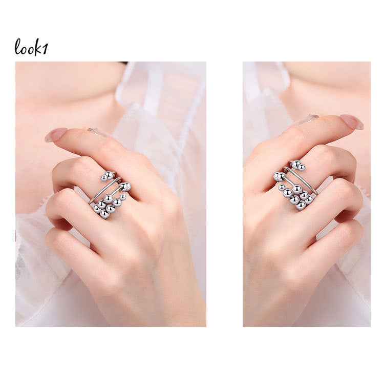 Lunveo™ Double-Layer Rotating Bead Ring