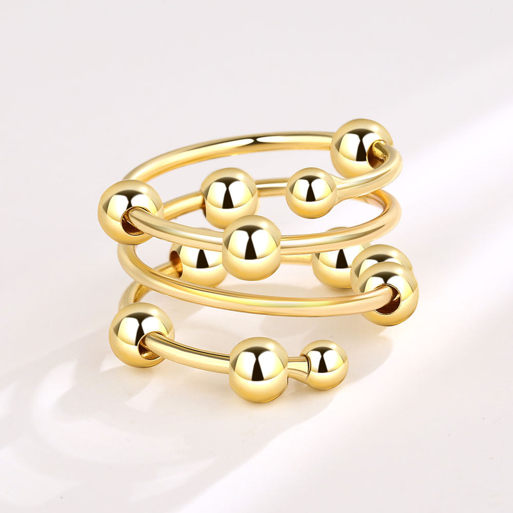 Lunveo™ Double-Layer Rotating Bead Ring